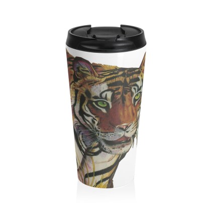 Stainless Steel Eye Of The Tiger Travel Mug