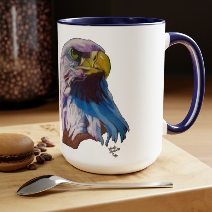 Ceramic Eagle Eye Coffee Mugs, 15oz
