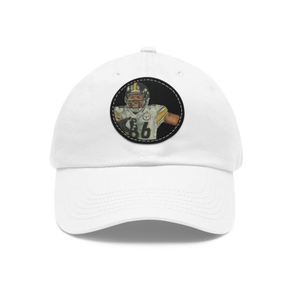Pittsburgh Steeler Receiver Hines Ward Dad Hat with Leather Patch (Round)
