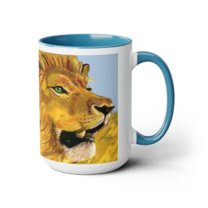 Ceramic Lion Pride Coffee Mugs, 15oz