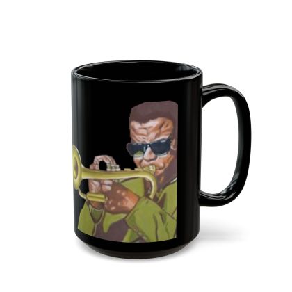 Black Ceramic The Trumpeteer Mug (11oz, 15oz)